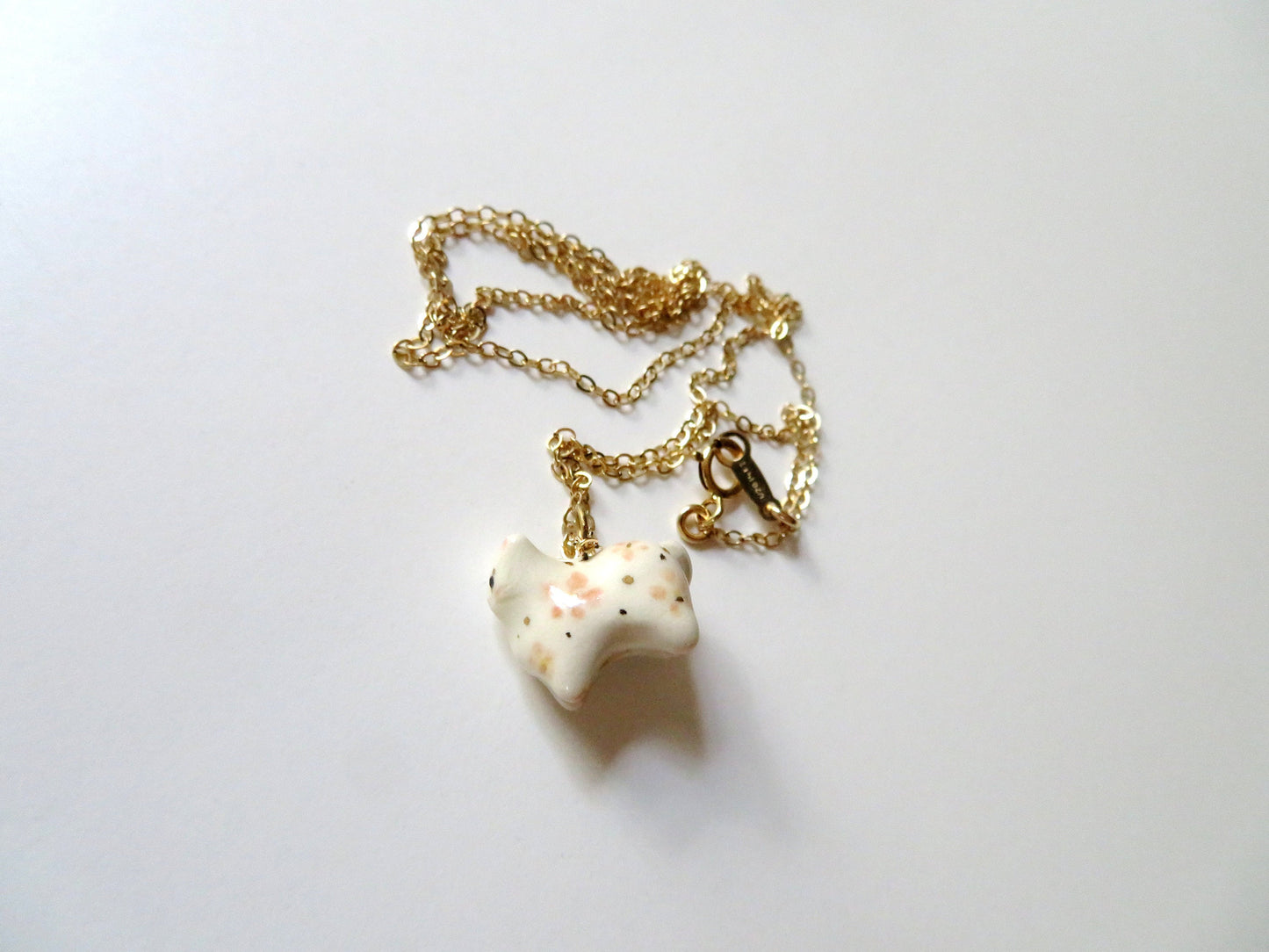 Tiny Floral Cat Necklace
