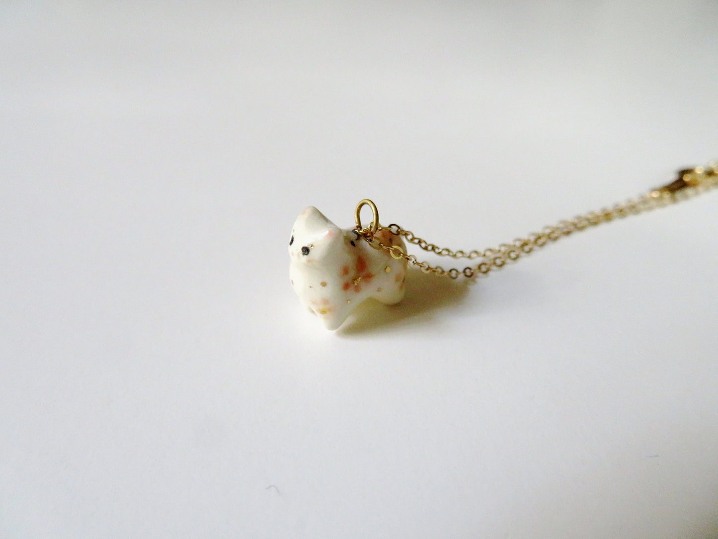 Tiny Floral Cat Necklace