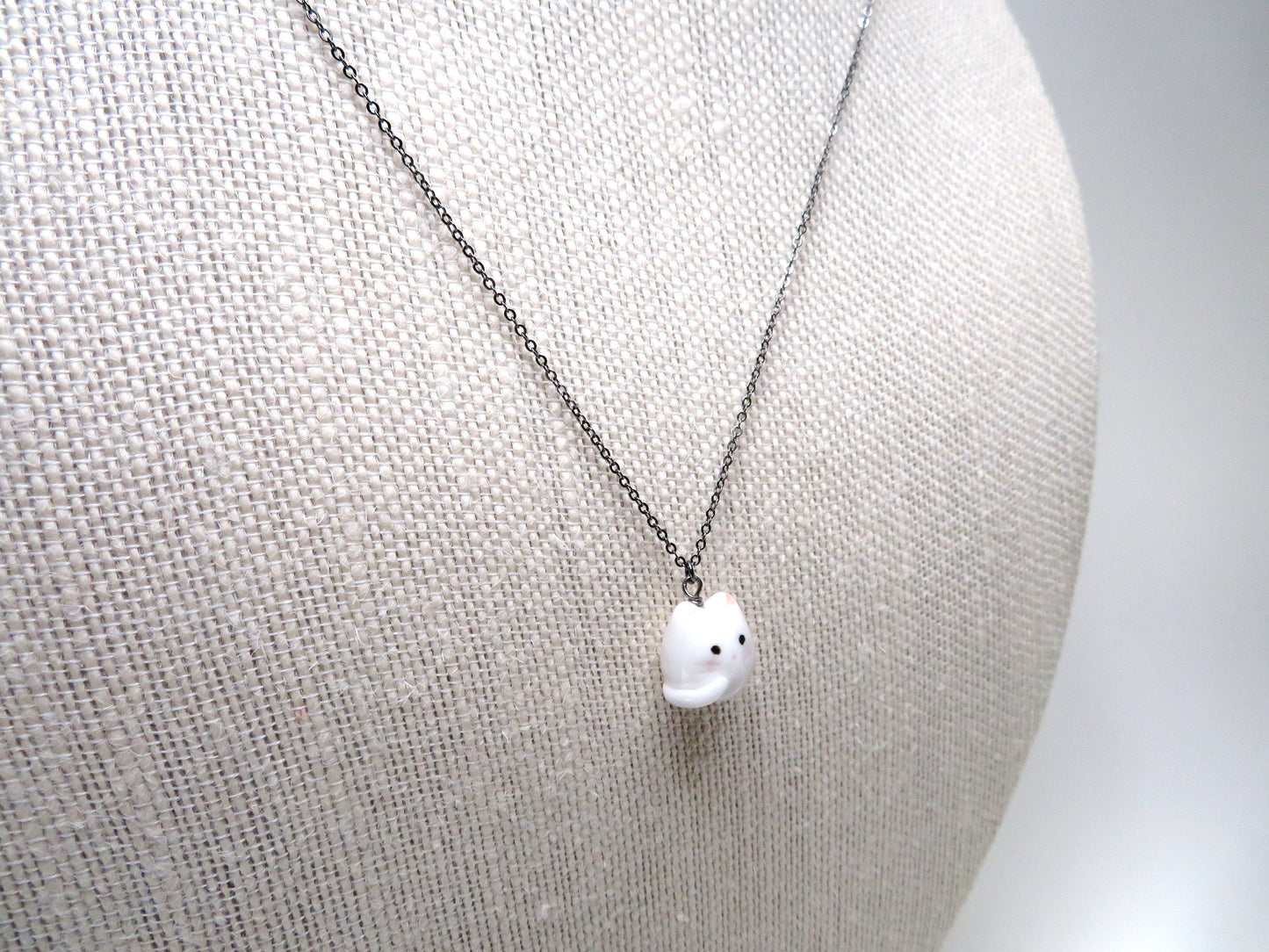 White Cat Necklace