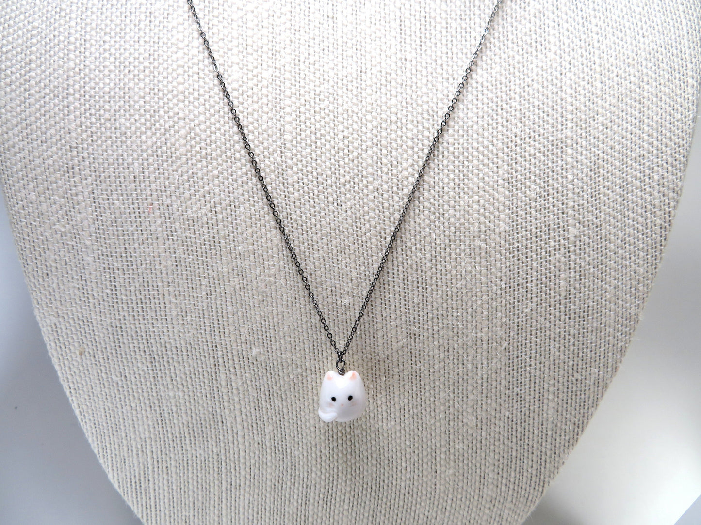 White Cat Necklace