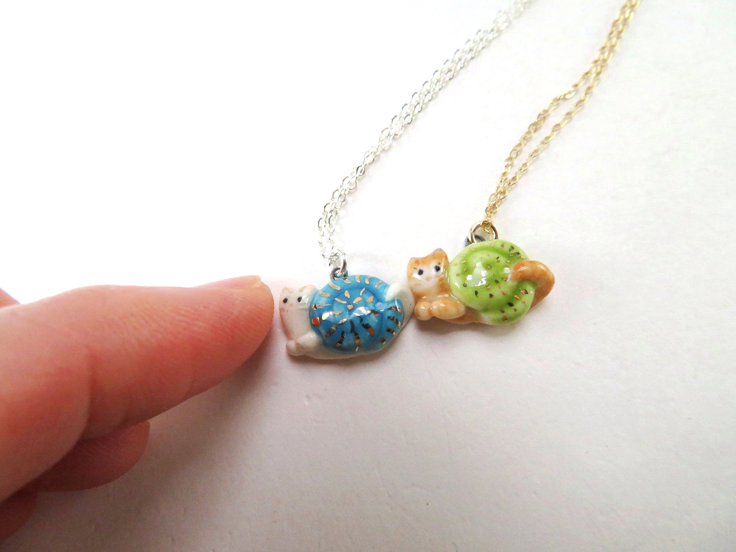 Snail Cat Necklace