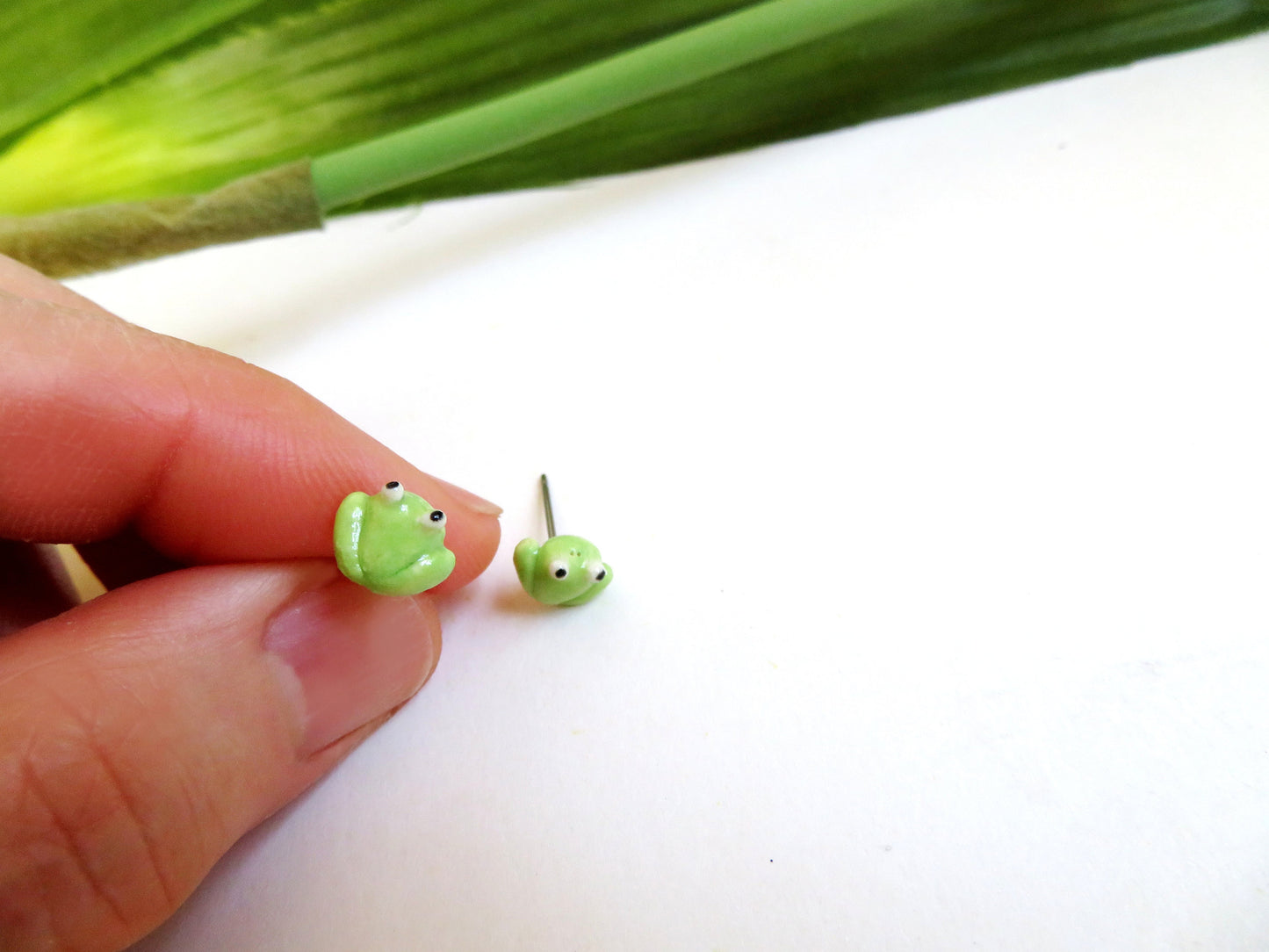 Tiny Frog Stud Earrings