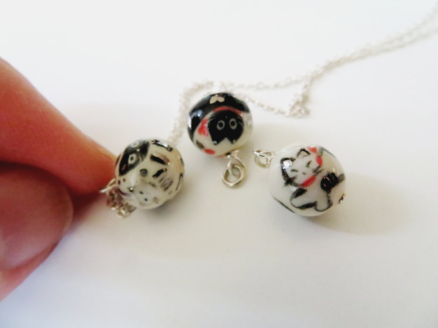 Cat Ball Charm Necklace