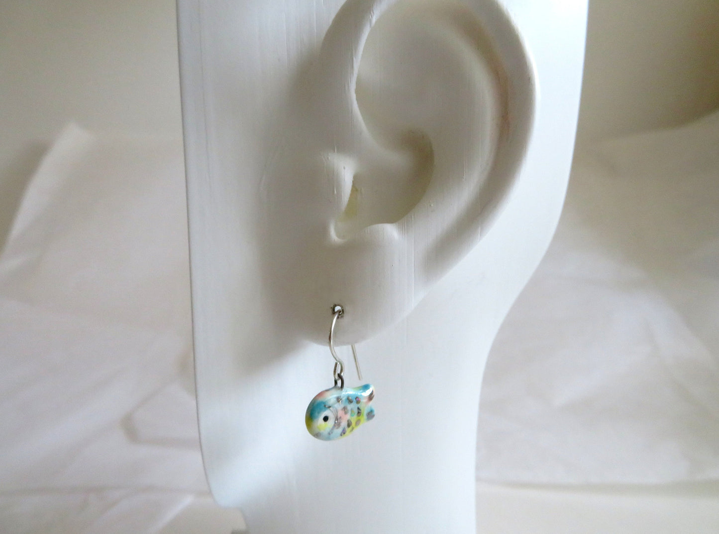 Pastel Rainbow Fish Dangle Earrings