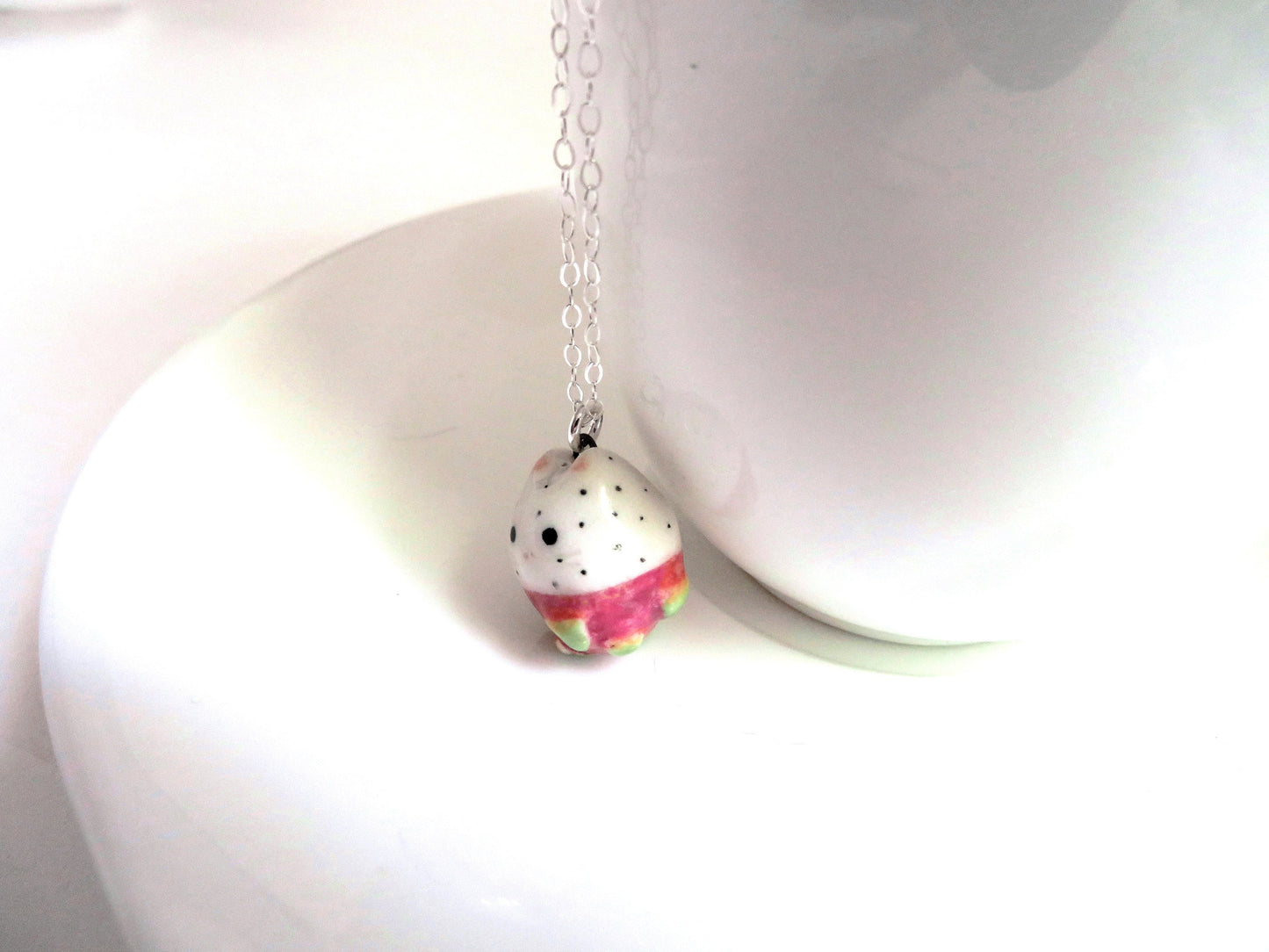 Dragon Fruit Cat Necklace