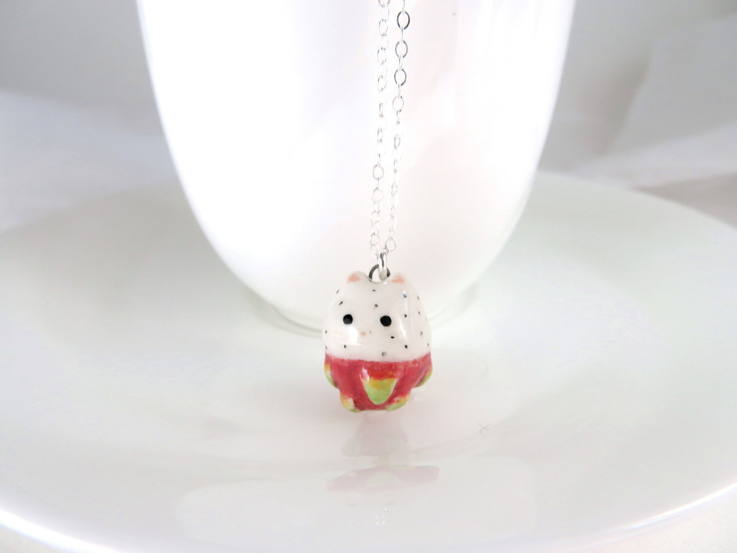 Dragon Fruit Cat Necklace
