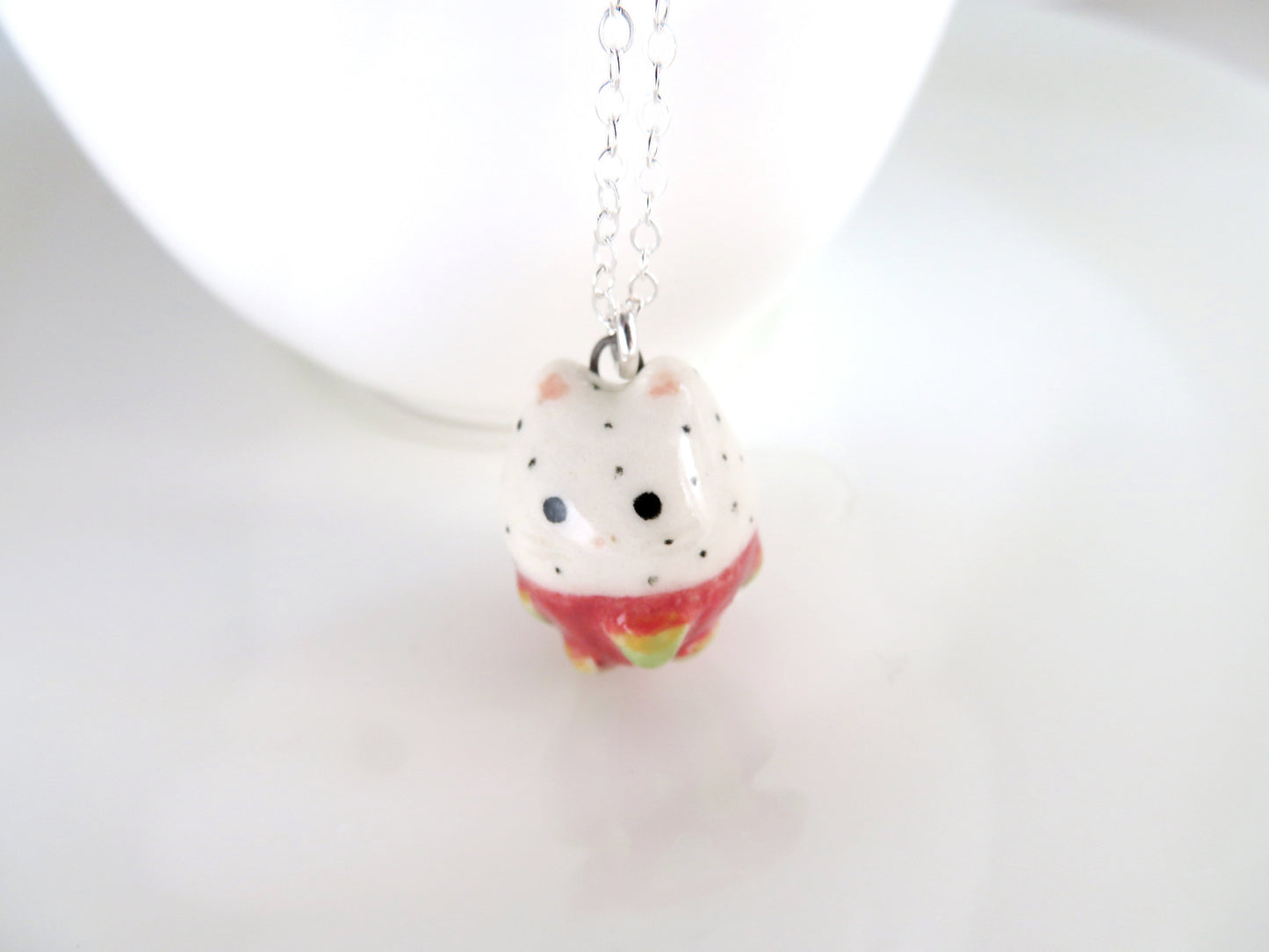 Dragon Fruit Cat Necklace
