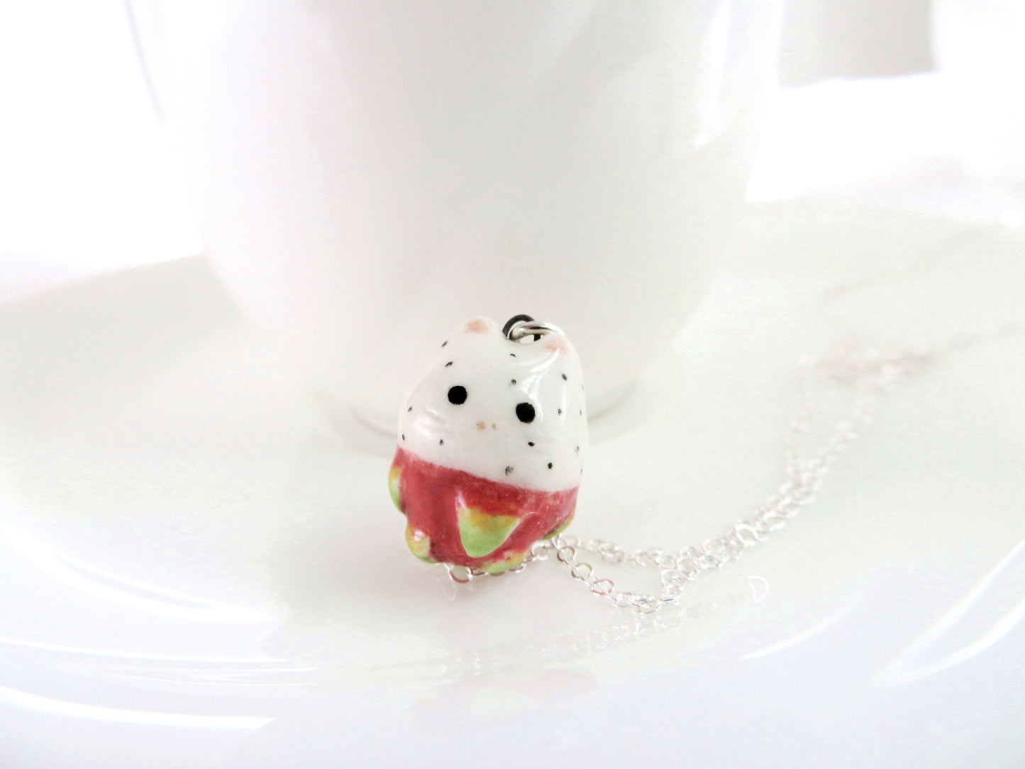 Dragon Fruit Cat Necklace