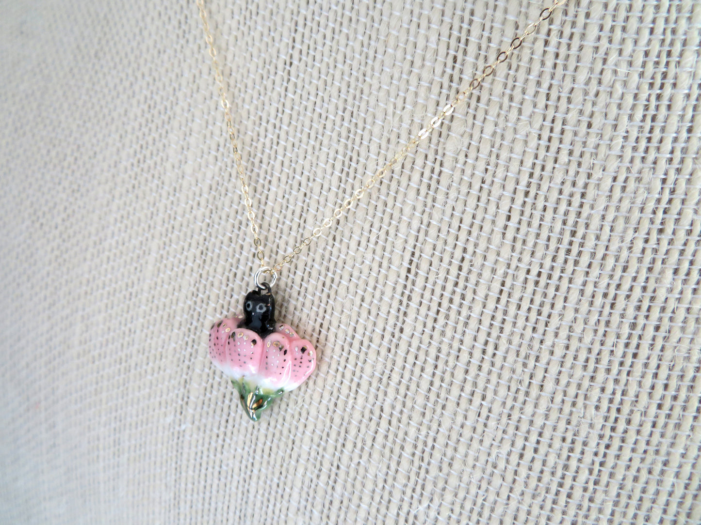 Flower Blossom Cat Necklace