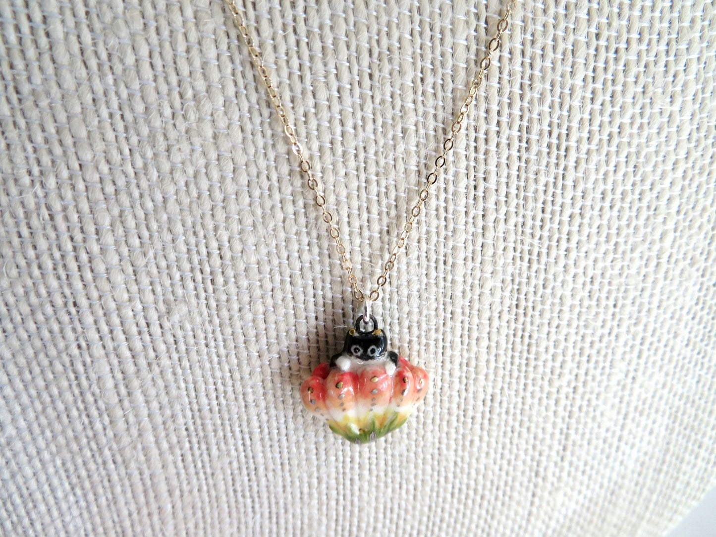 Flower Blossom Cat Necklace