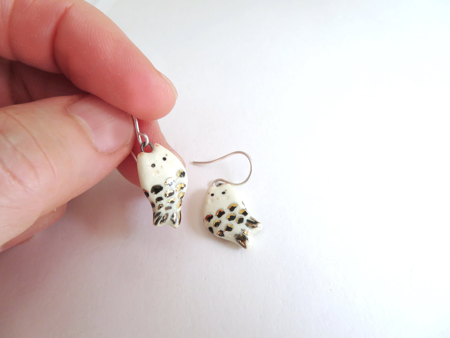Mermaid Cat Dangle Earrings