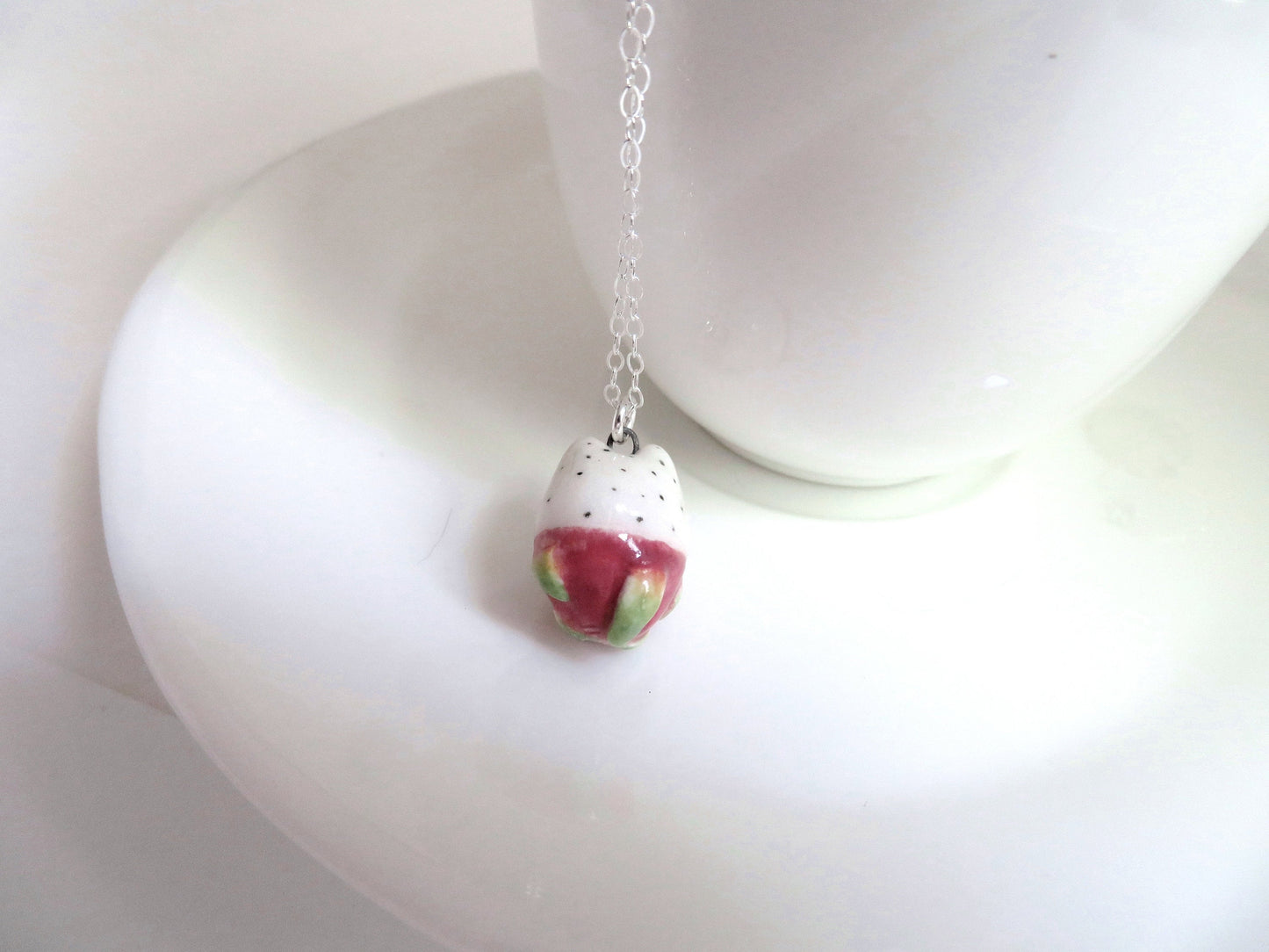 Dragon Fruit Cat Necklace