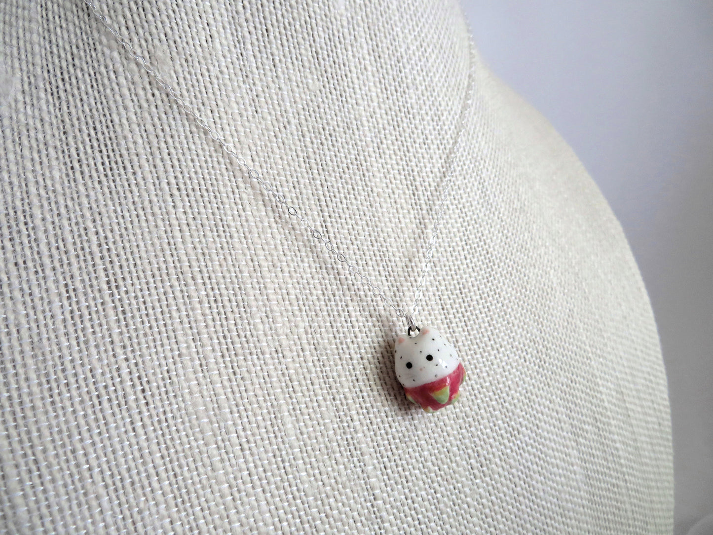 Dragon Fruit Cat Necklace