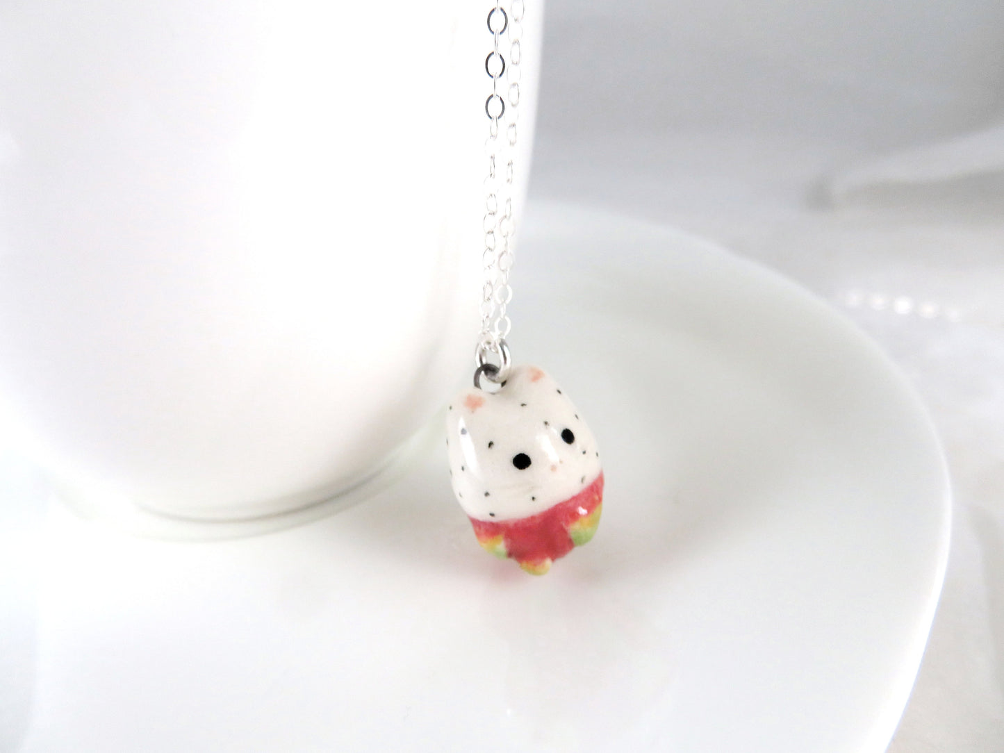 Dragon Fruit Cat Necklace
