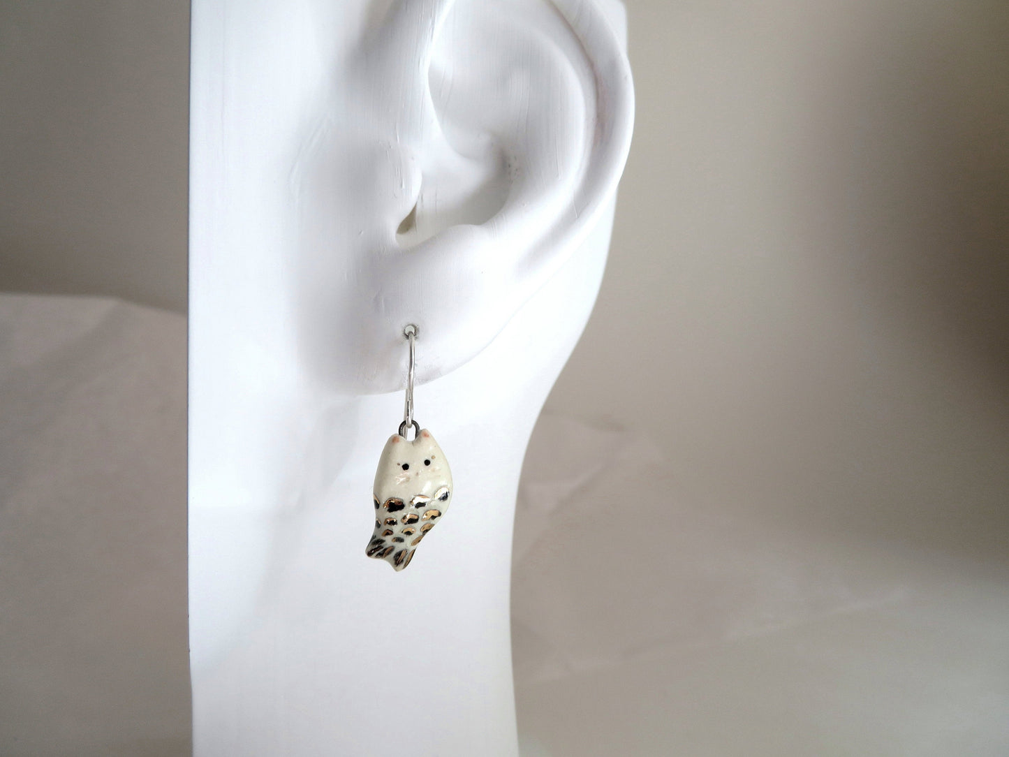 Mermaid Cat Dangle Earrings