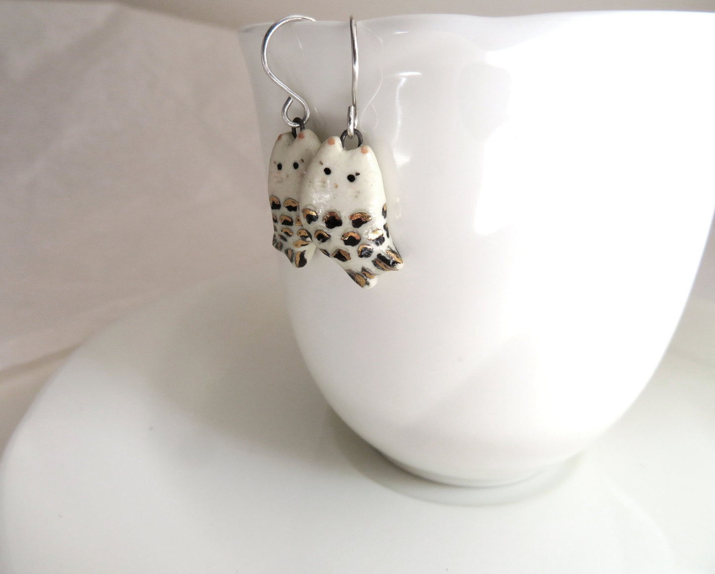 Mermaid Cat Dangle Earrings