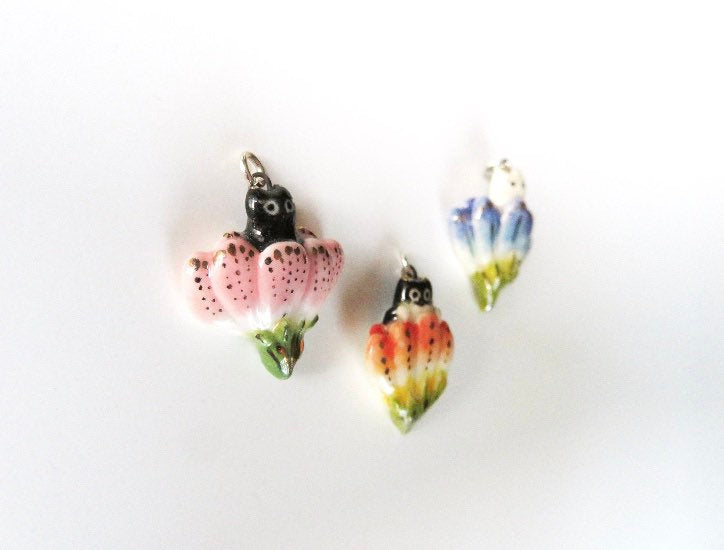 Flower Blossom Cat Necklace