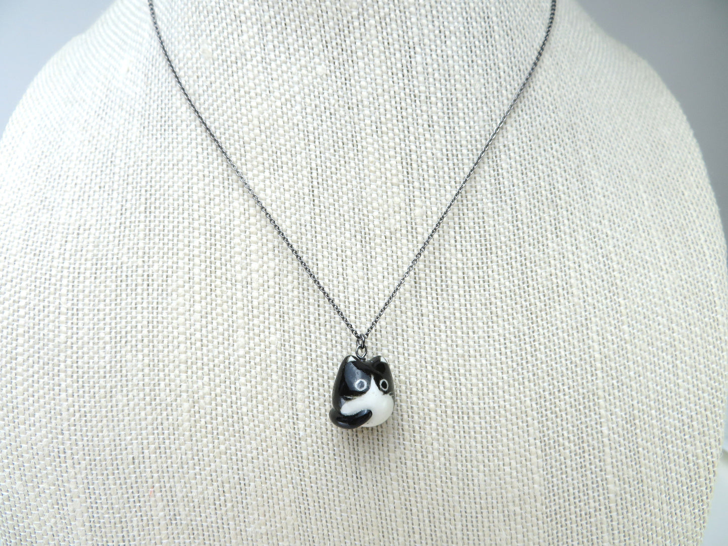 Tuxedo Cat Necklace
