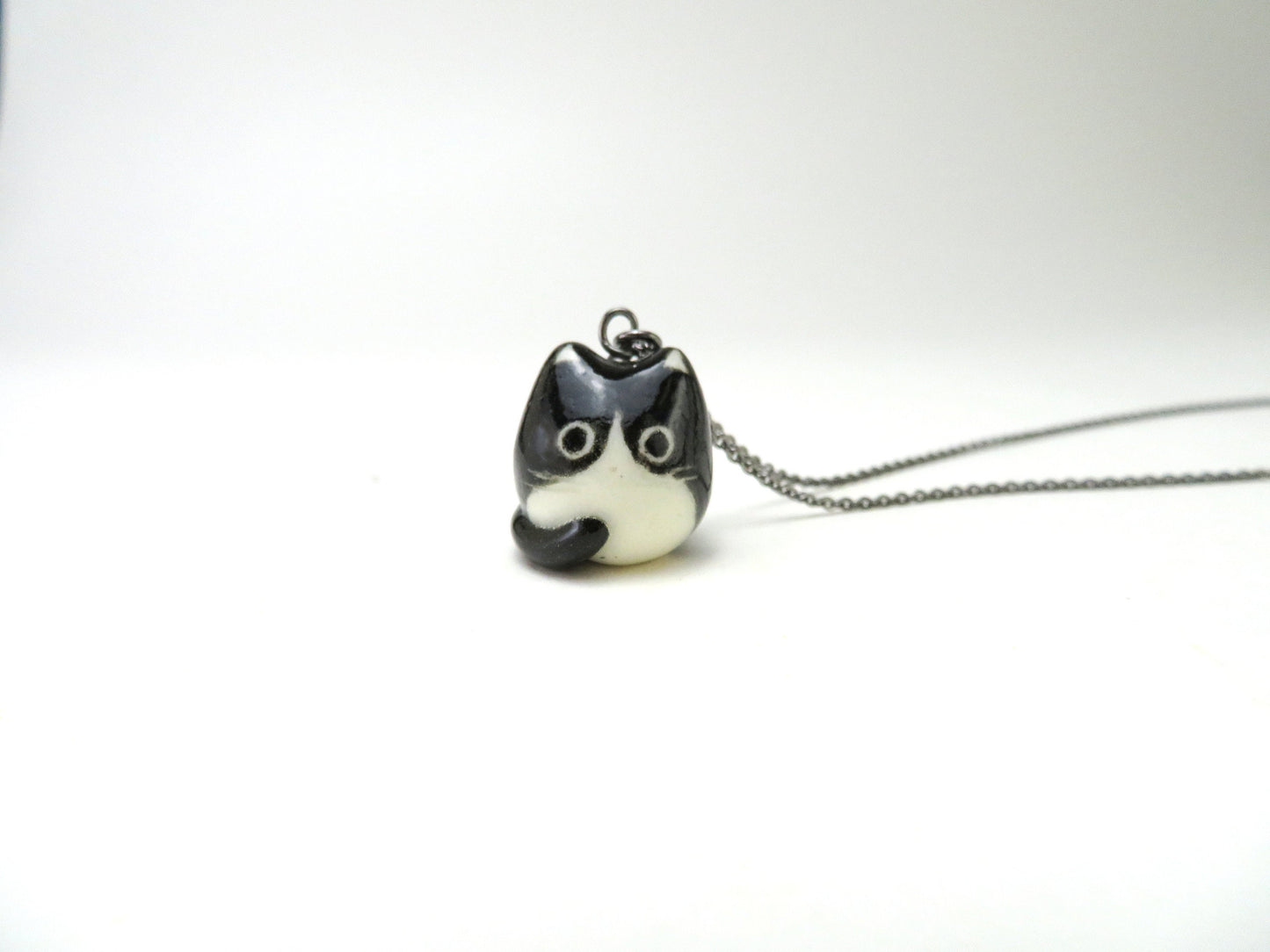 Tuxedo Cat Necklace