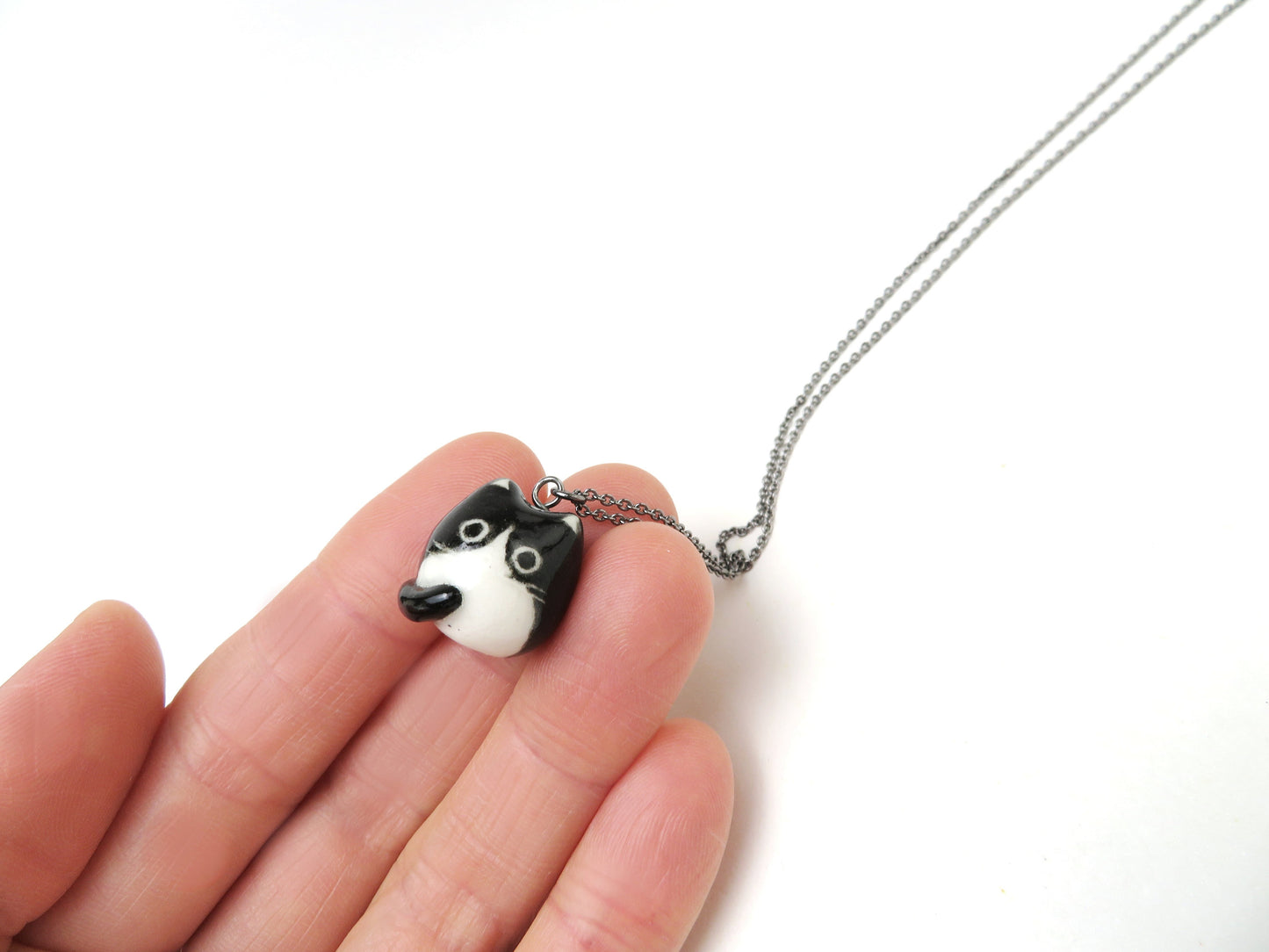 Tuxedo Cat Necklace