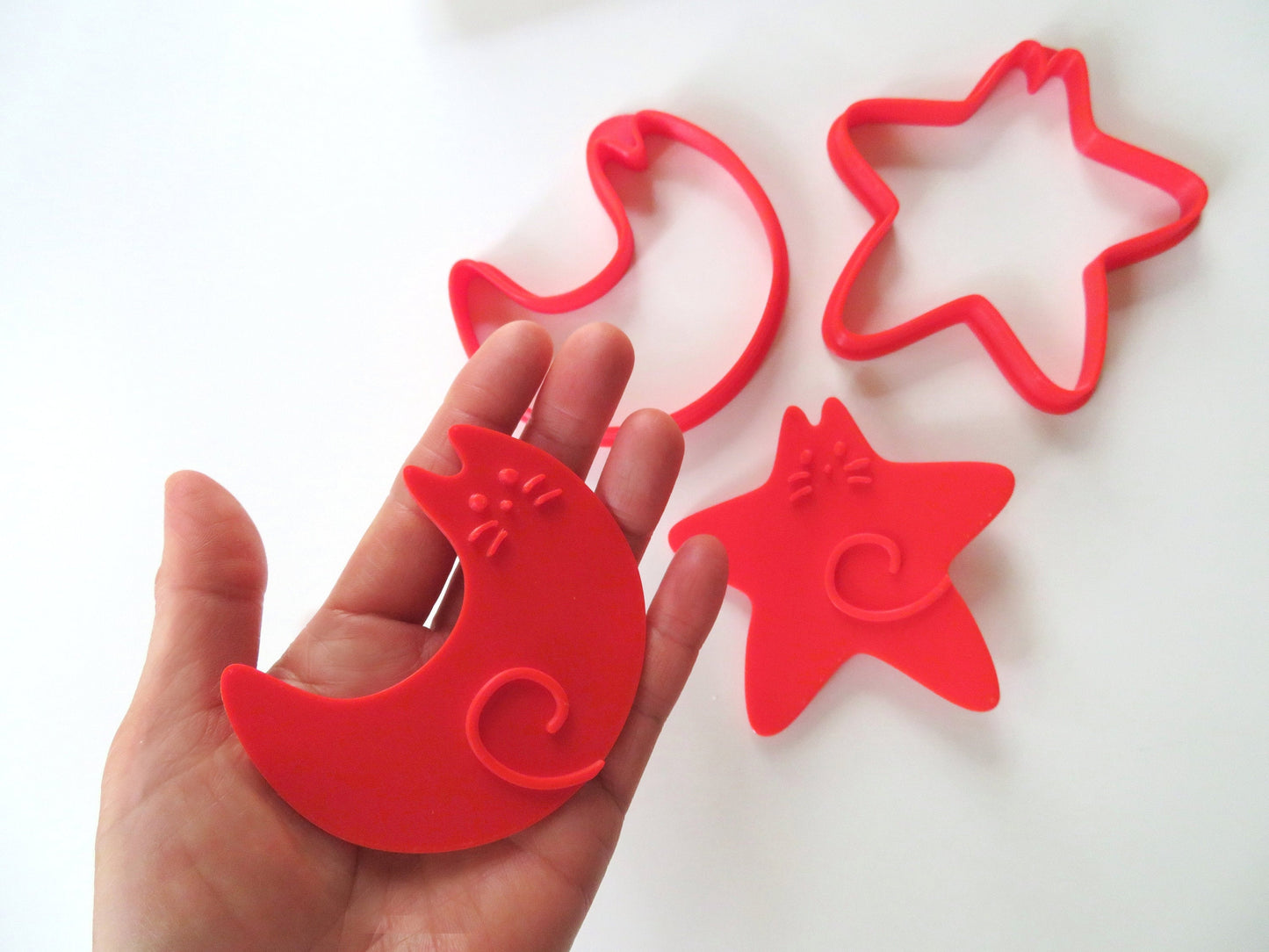 Star and Moon Cat Cookie Cutters & Stamps