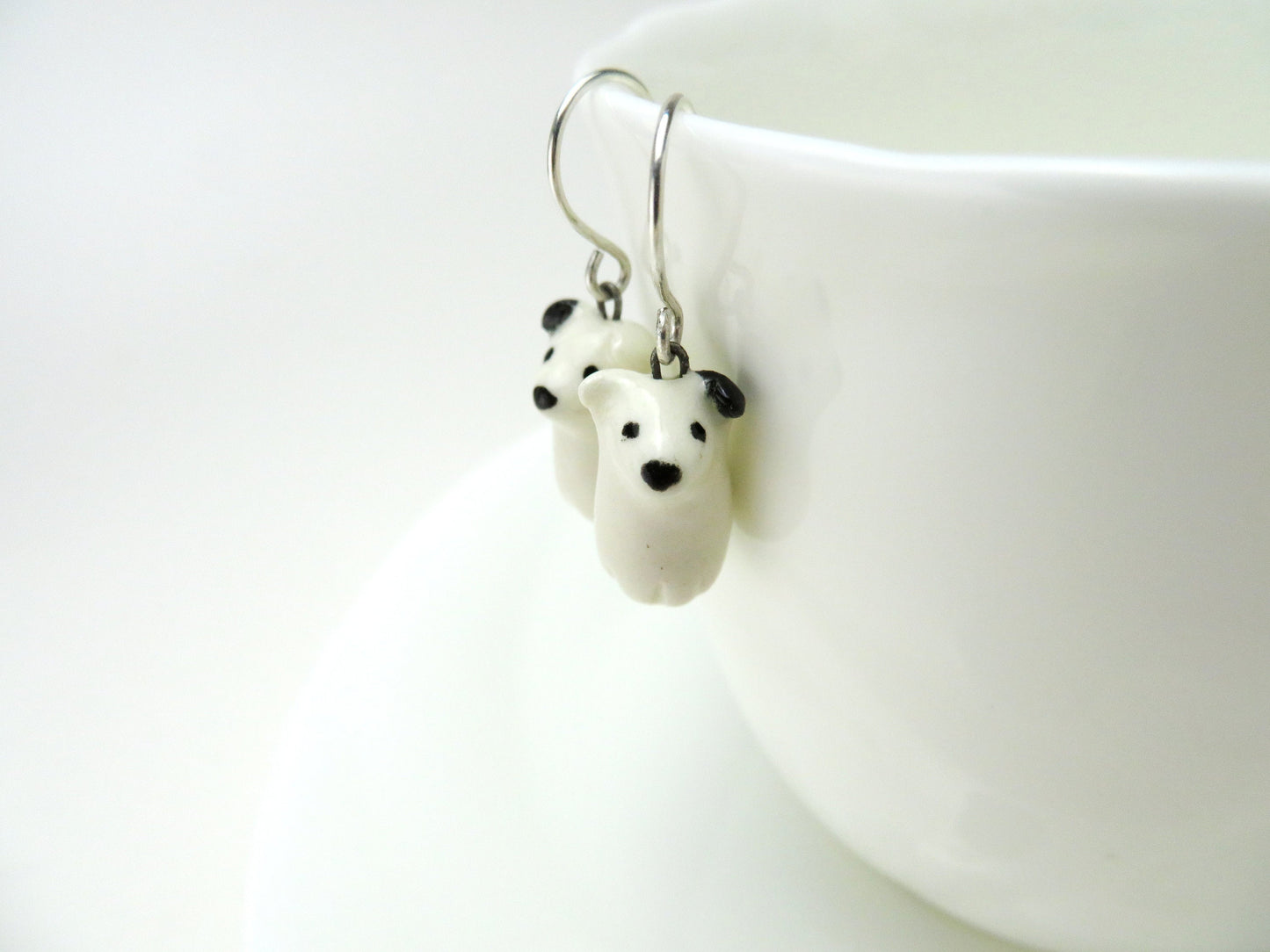 Black & White Dog Earrings
