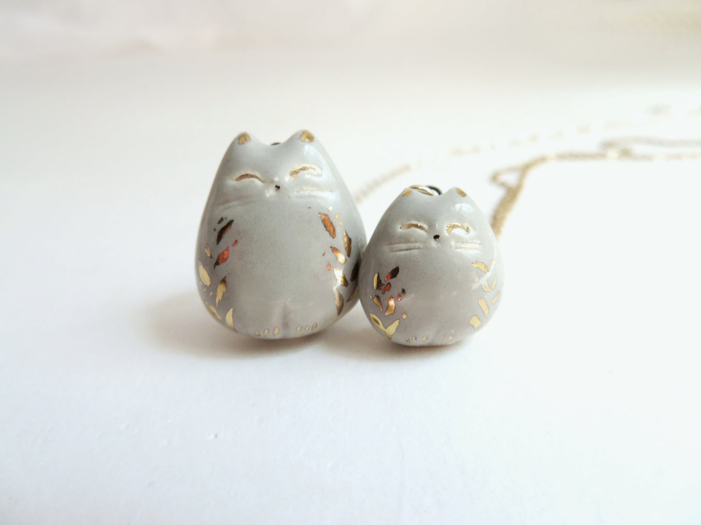 Gold Leaf Cat Necklace