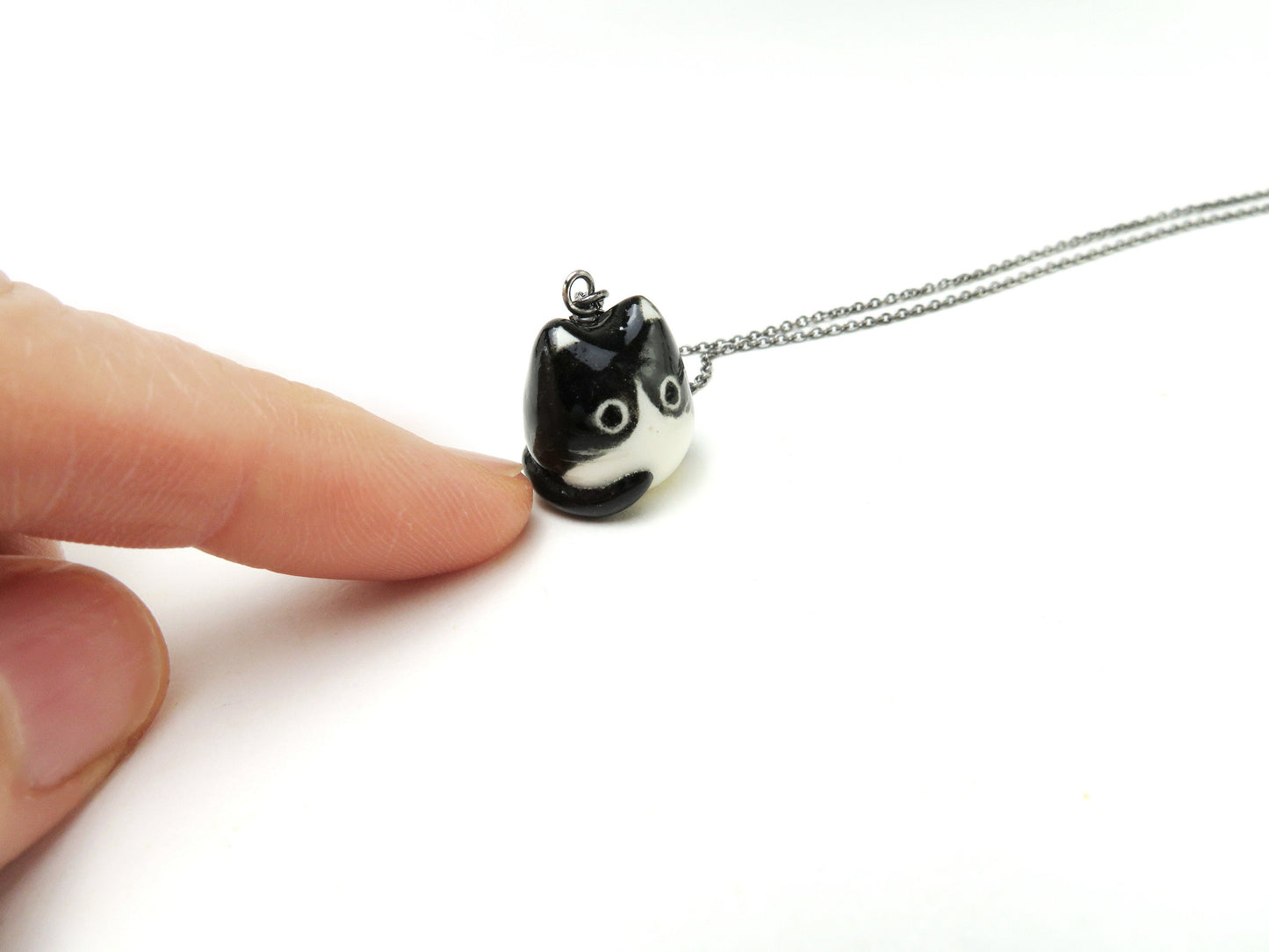 Tuxedo Cat Necklace