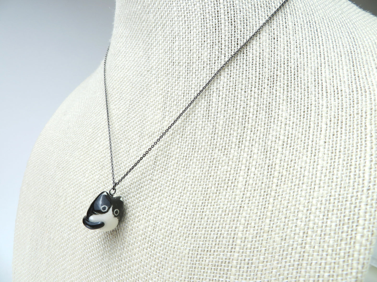 Tuxedo Cat Necklace