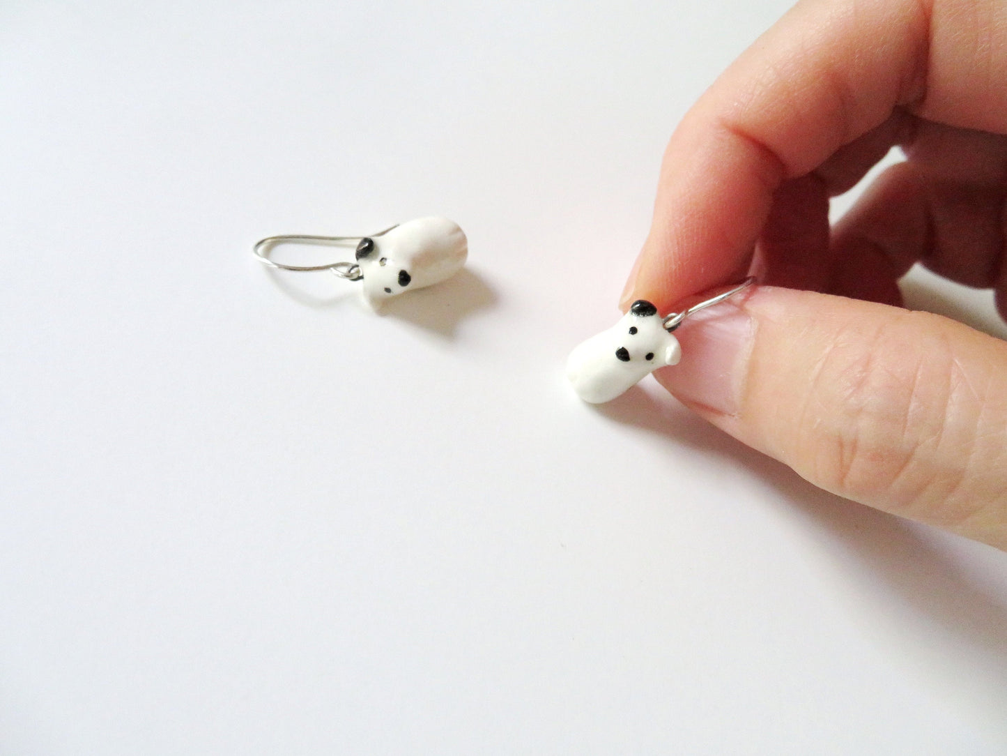 Black & White Dog Earrings