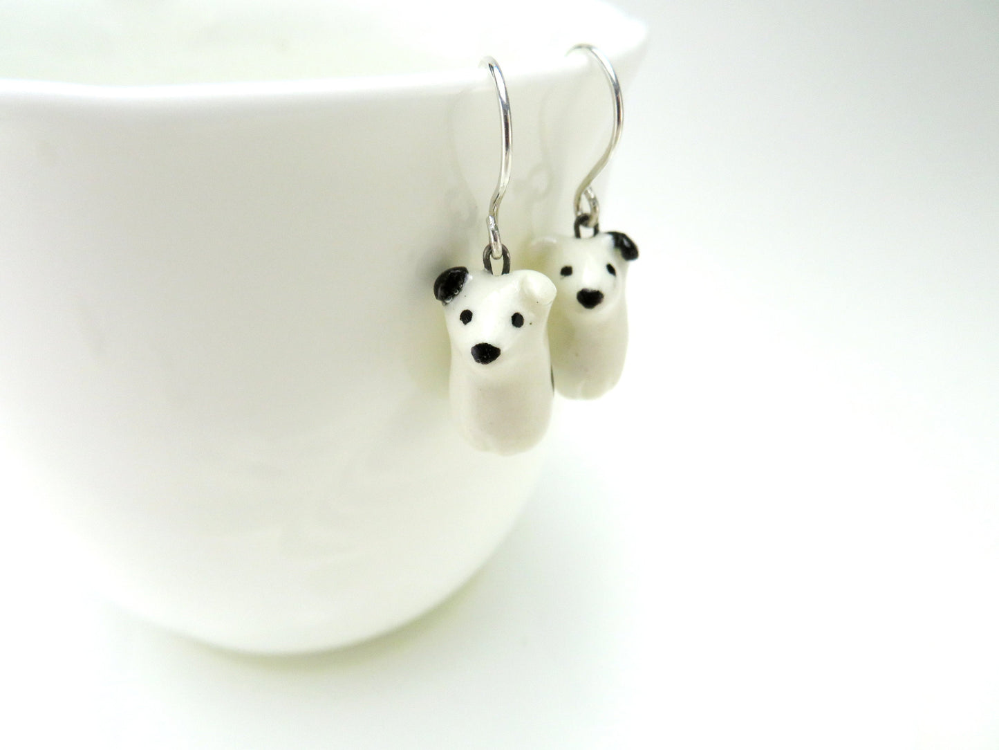Black & White Dog Earrings