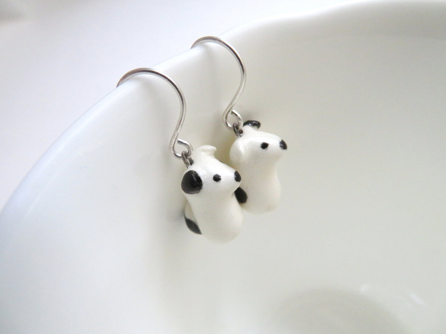 Black & White Dog Earrings