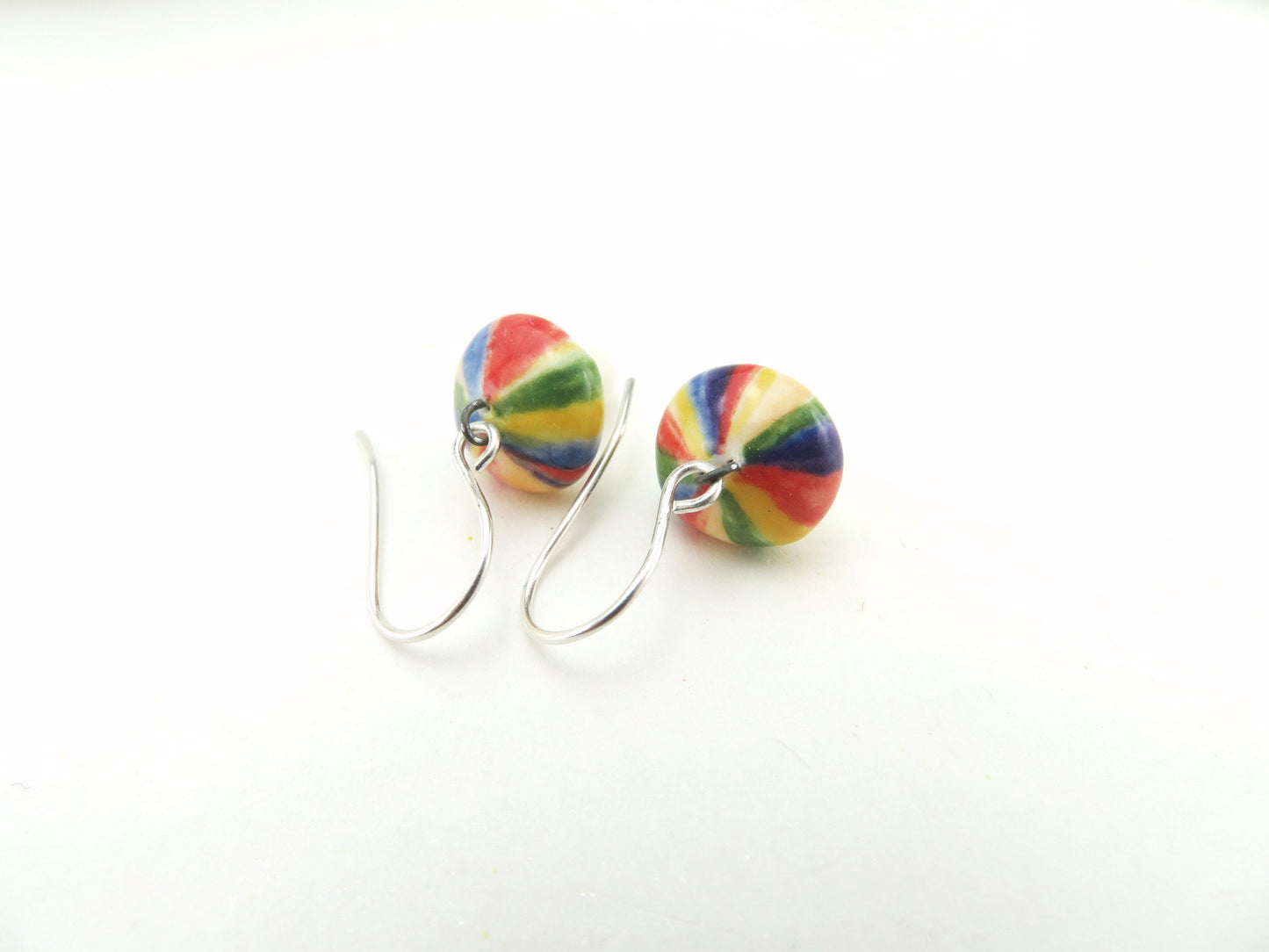 Rainbow Mushroom Dangle Earrings
