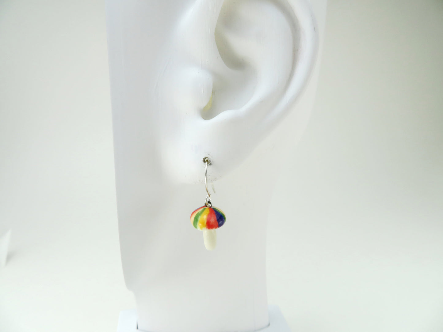 Rainbow Mushroom Dangle Earrings
