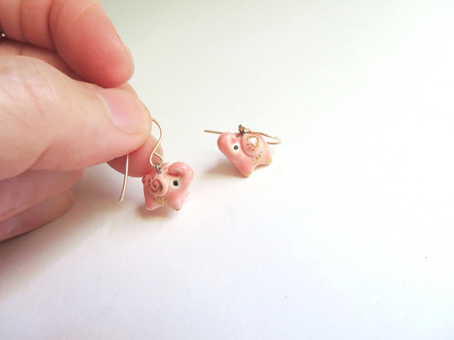 Pink Elephant Earrings