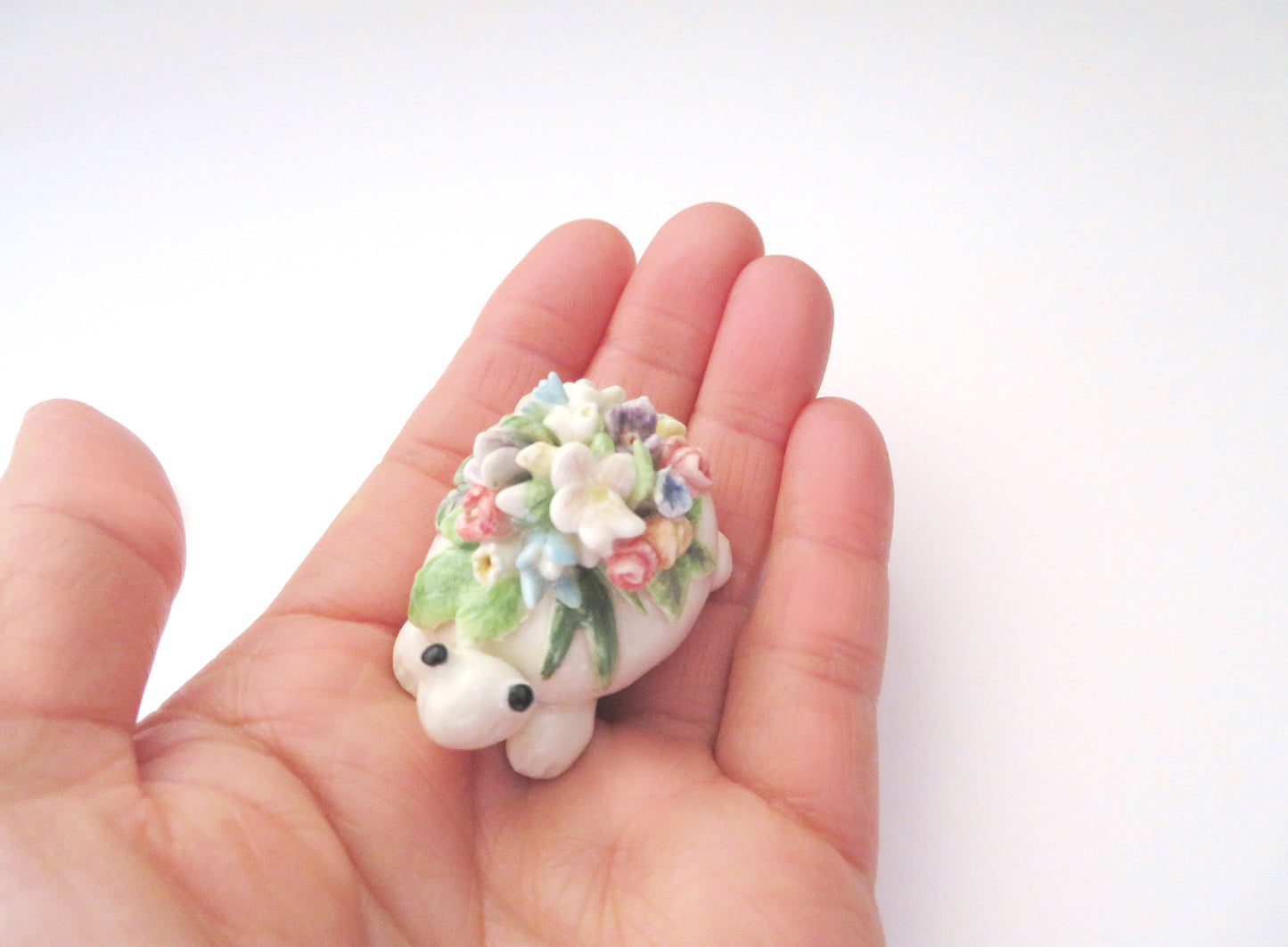 Flower Tortoise Figurine