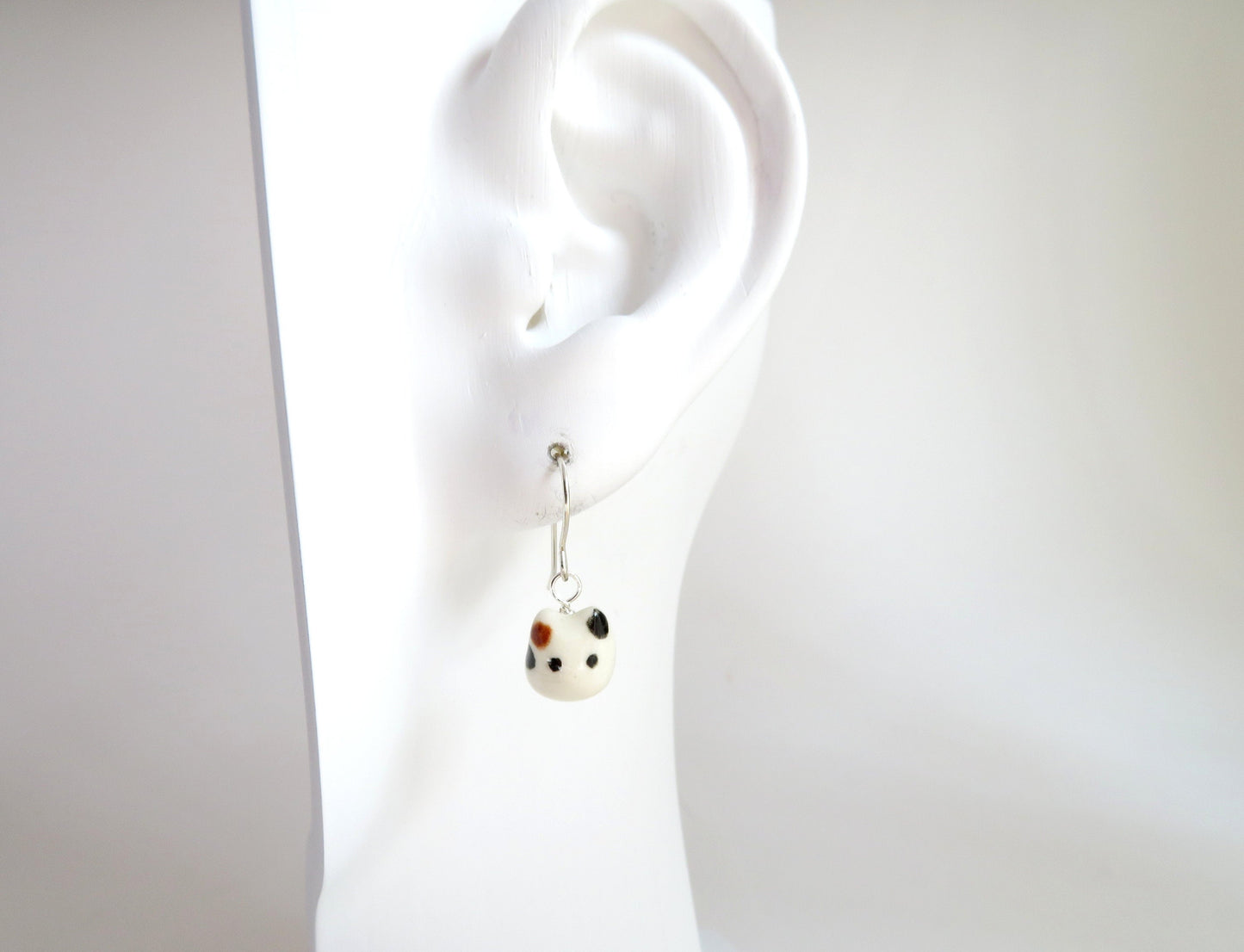 Calico Cat Dangle Earrings