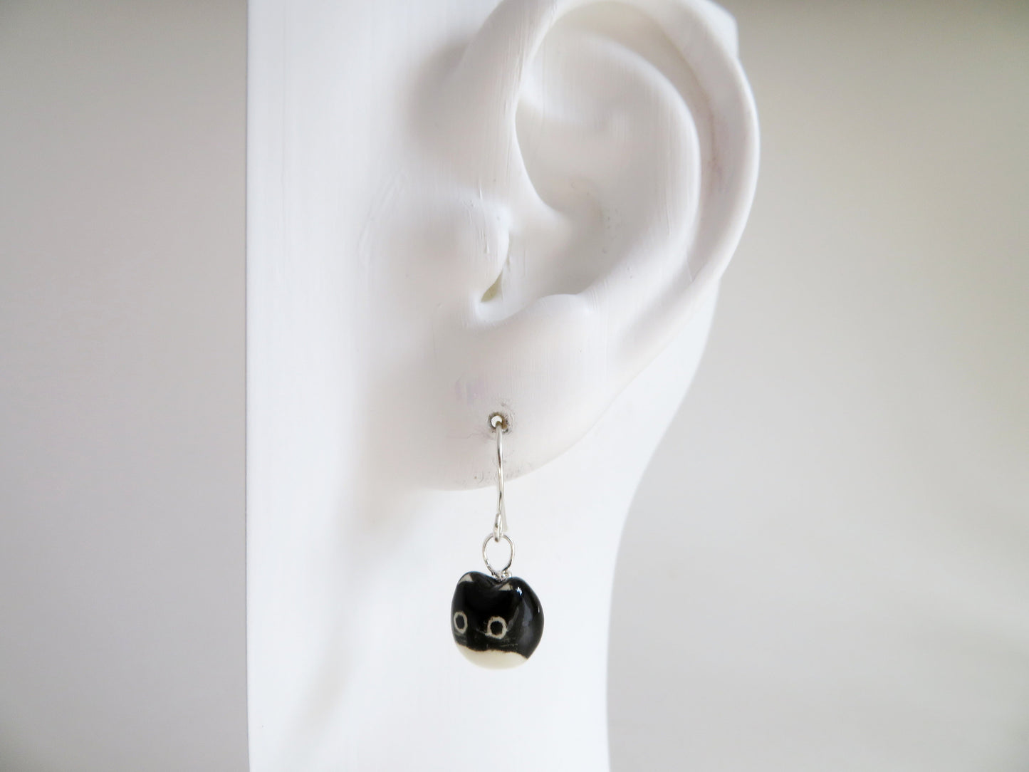Tuxedo Cat Dangle Earrings