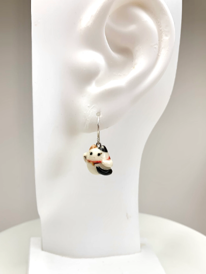Maneki Neko Dangle Earrings