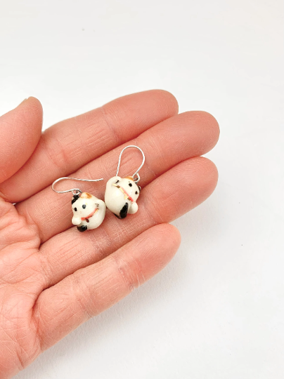 Maneki Neko Dangle Earrings