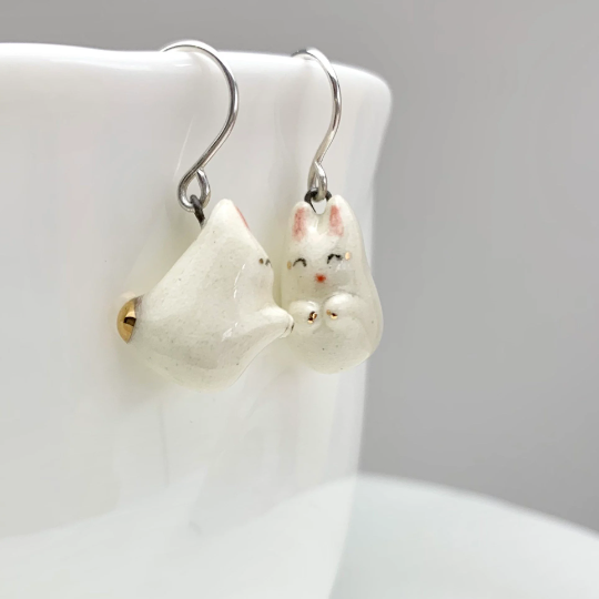 Happy Rabbit Dangle Earrings