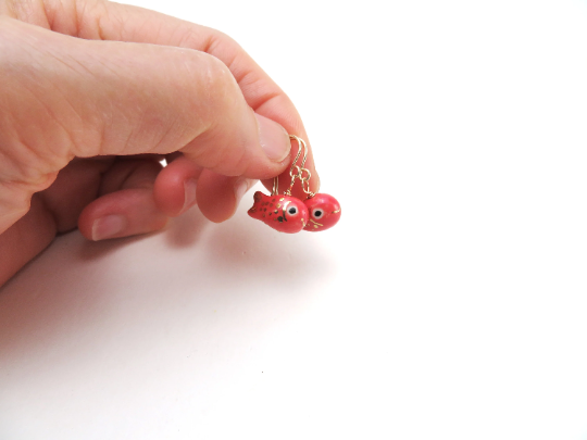 Red Fish Earrings
