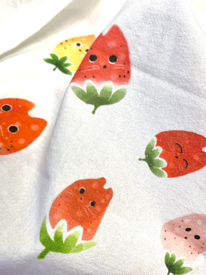 Strawberry Cat Tea Towel