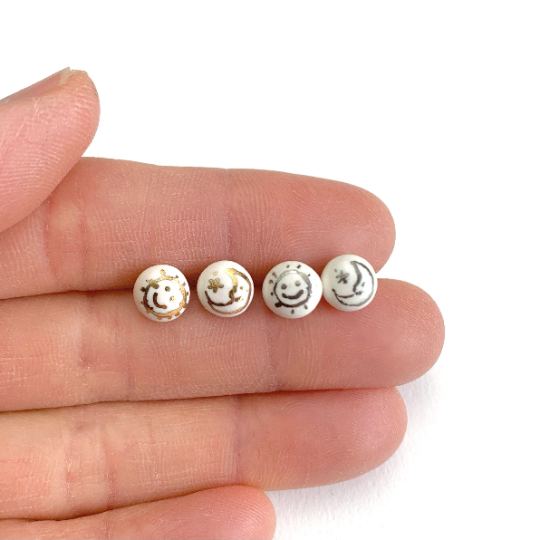 Sun & Moon Stud Earrings