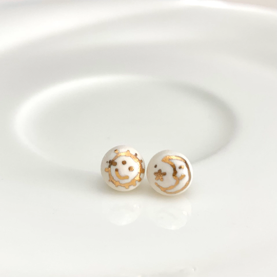 Sun & Moon Stud Earrings