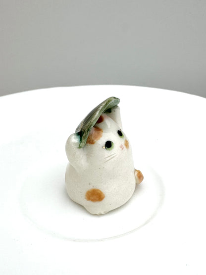 Little Leaf Cat Figurine