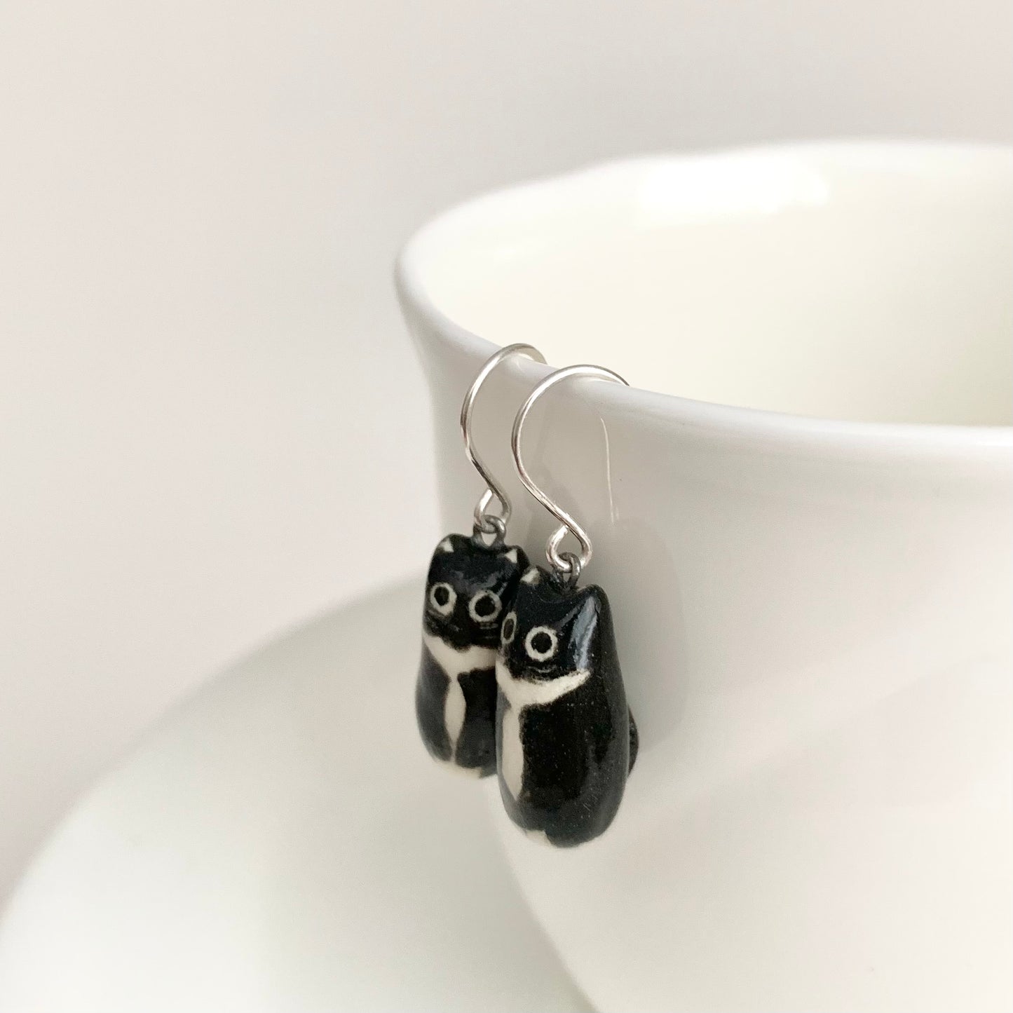 Tuxedo Cat Earrings