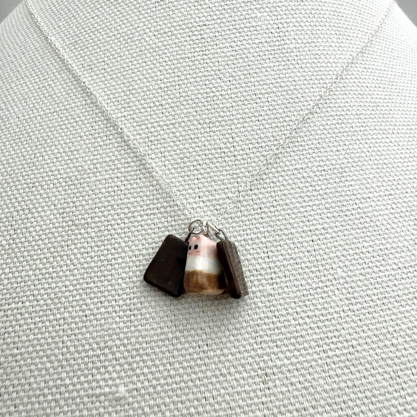 Ice cream Sandwich Cat Necklace