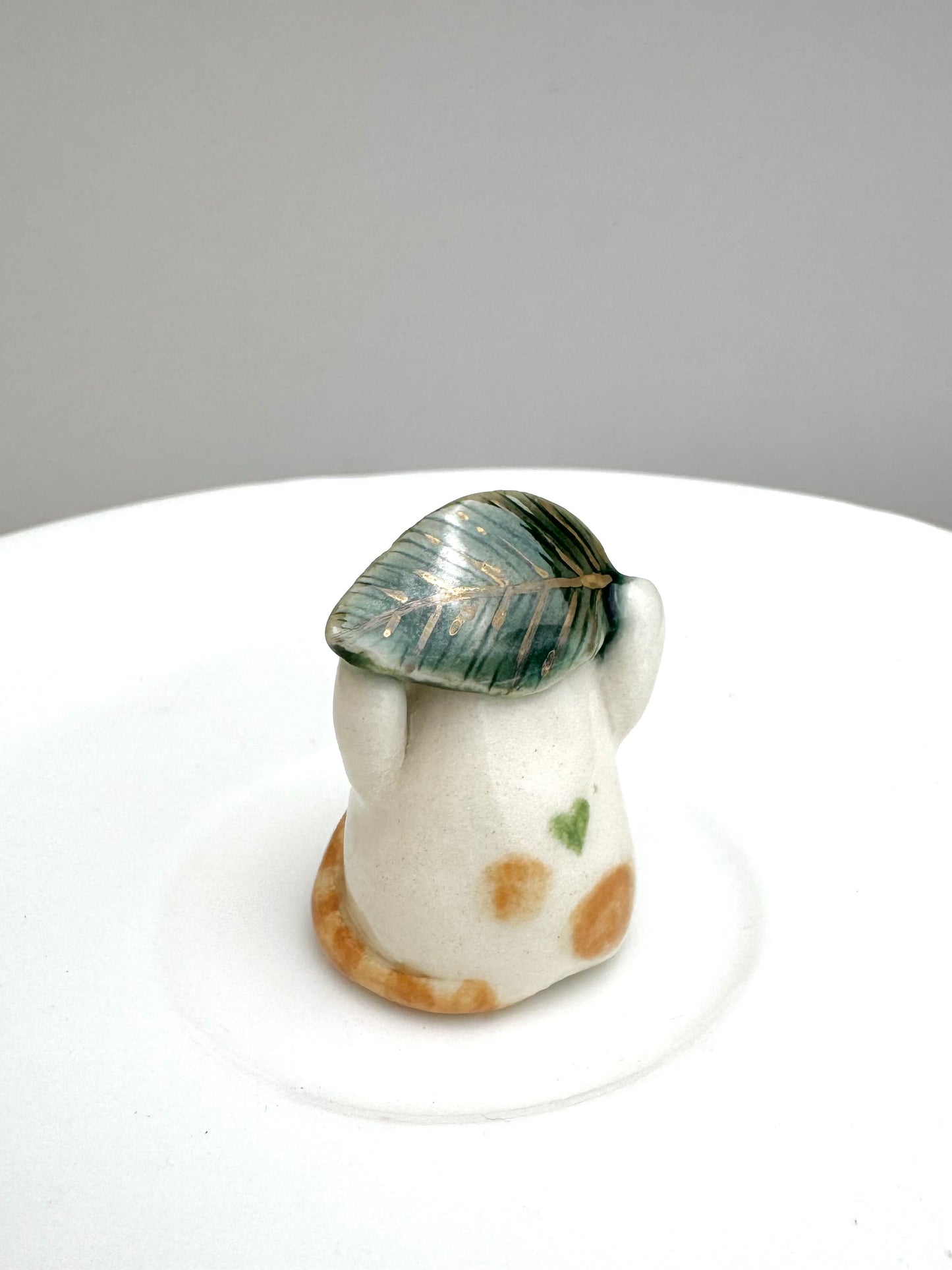 Little Leaf Cat Figurine