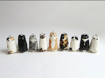 Peek-a-Boo Pumpkin Black Cat Necklace